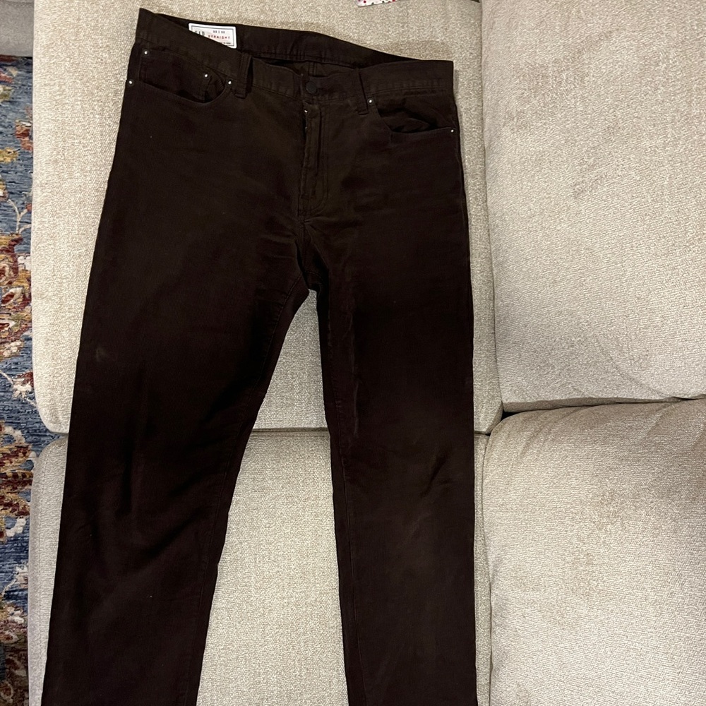 Men’s 33X32 Straight Fit Corduroy Pants
